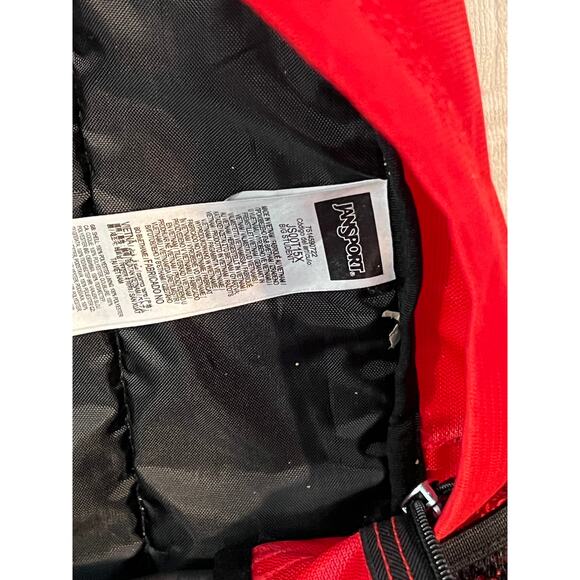 JanSport Big Student 3 Section Red Black Backpack - Picture 5 of 6